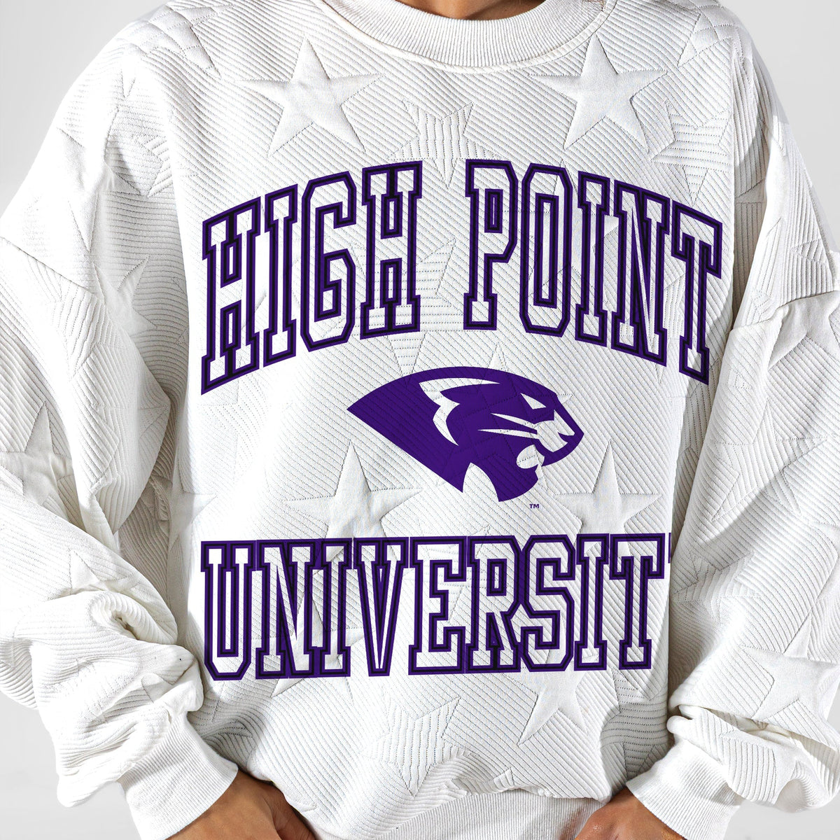 HIGH POINT PANTHERS BIG PLAY ENERGY EMBOSSED STAR CREWNECK