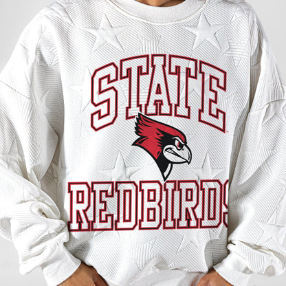 ILLINOIS STATE REDBIRDS BIG PLAY ENERGY EMBOSSED STAR CREWNECK