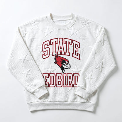 ILLINOIS STATE REDBIRDS BIG PLAY ENERGY EMBOSSED STAR CREWNECK