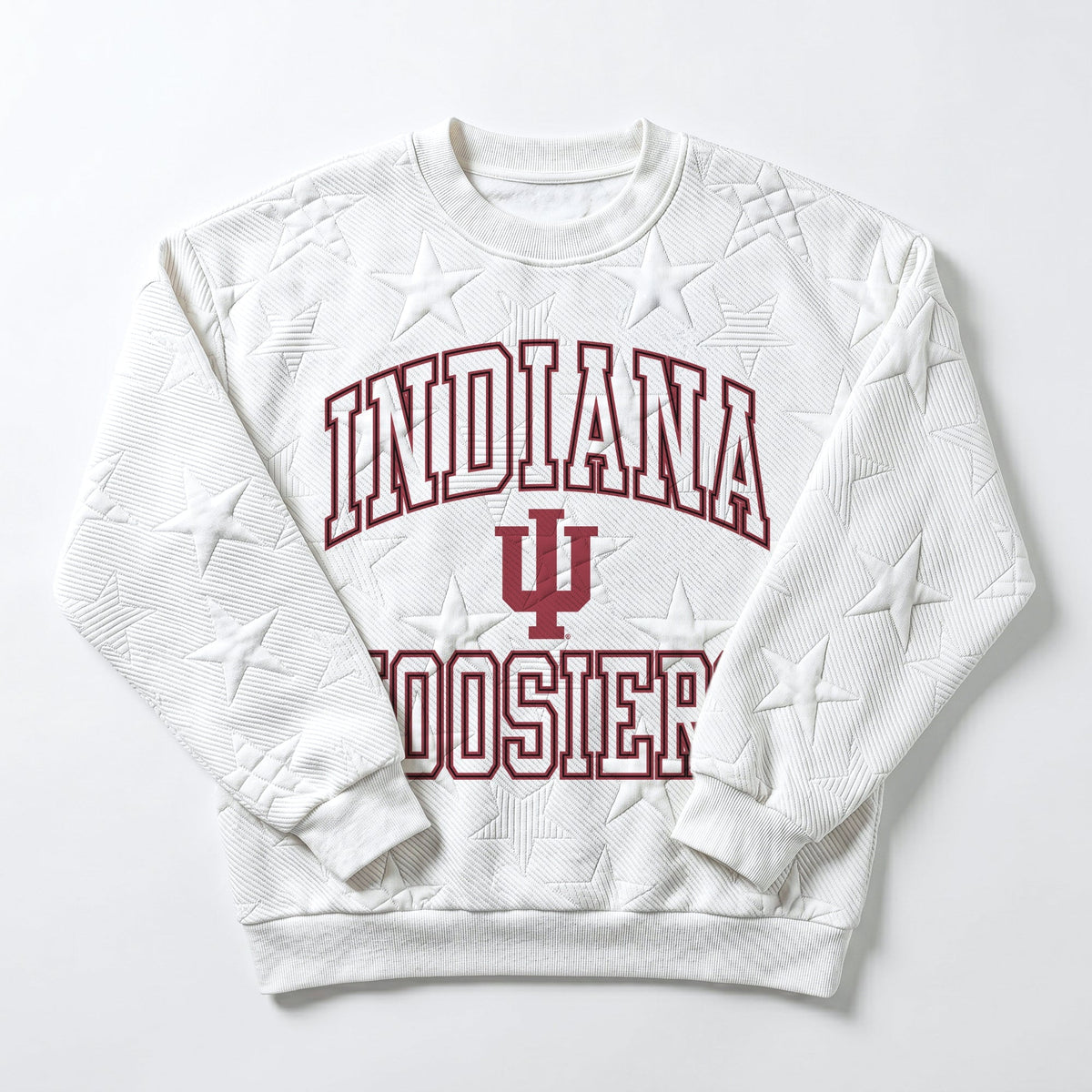 INDIANA HOOSIERS BIG PLAY ENERGY EMBOSSED STAR CREWNECK