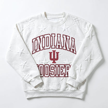 INDIANA HOOSIERS BIG PLAY ENERGY EMBOSSED STAR CREWNECK