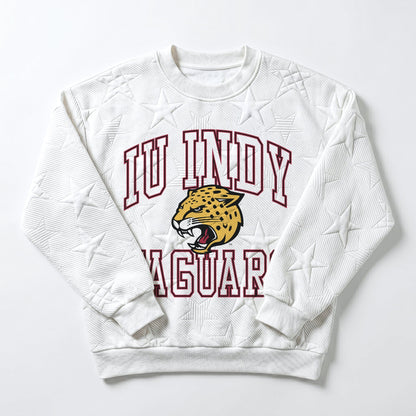 IU INDIANAPOLIS JAGUARS BIG PLAY ENERGY EMBOSSED STAR CREWNECK