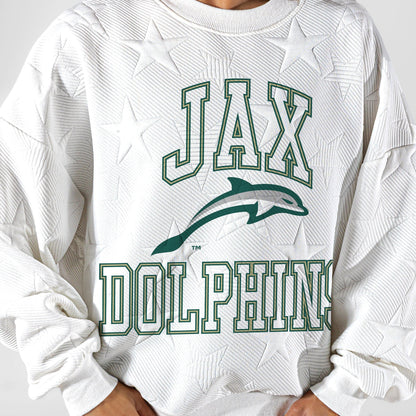 JACKSONVILLE DOLPHINS BIG PLAY ENERGY EMBOSSED STAR CREWNECK