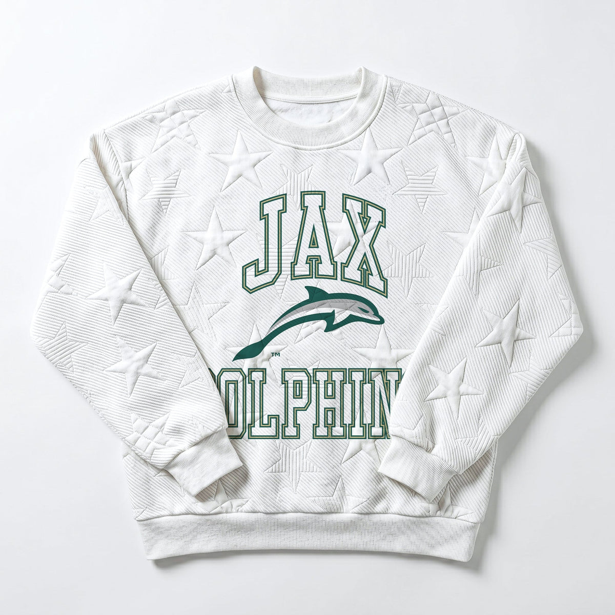 JACKSONVILLE DOLPHINS BIG PLAY ENERGY EMBOSSED STAR CREWNECK