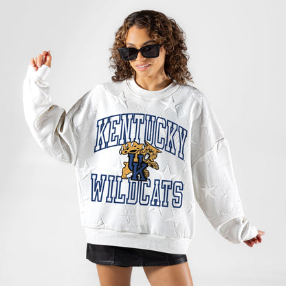 KENTUCKY WILDCATS BIG PLAY ENERGY EMBOSSED STAR CREWNECK