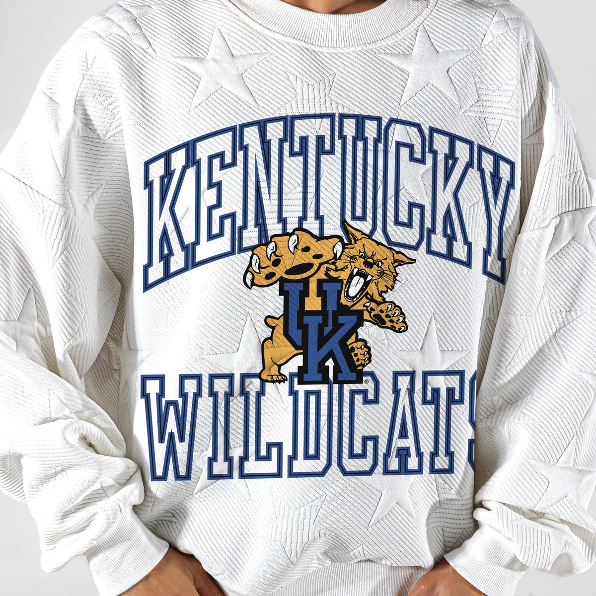 KENTUCKY WILDCATS BIG PLAY ENERGY EMBOSSED STAR CREWNECK