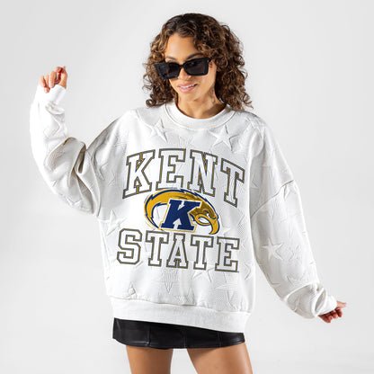 KENT STATE GOLDEN FLASHES BIG PLAY ENERGY EMBOSSED STAR CREWNECK