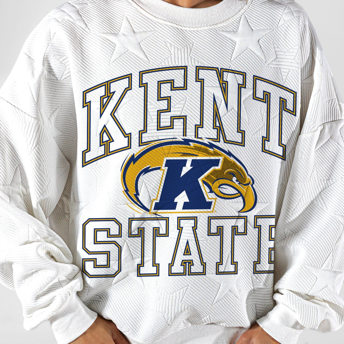 KENT STATE GOLDEN FLASHES BIG PLAY ENERGY EMBOSSED STAR CREWNECK
