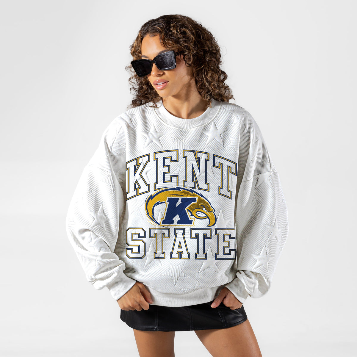 KENT STATE GOLDEN FLASHES BIG PLAY ENERGY EMBOSSED STAR CREWNECK