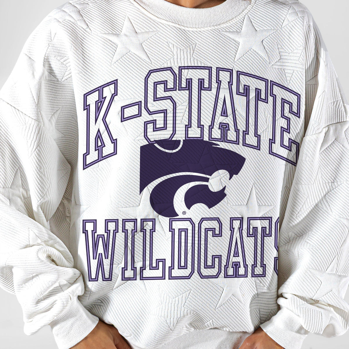 KANSAS STATE WILDCATS BIG PLAY ENERGY EMBOSSED STAR CREWNECK