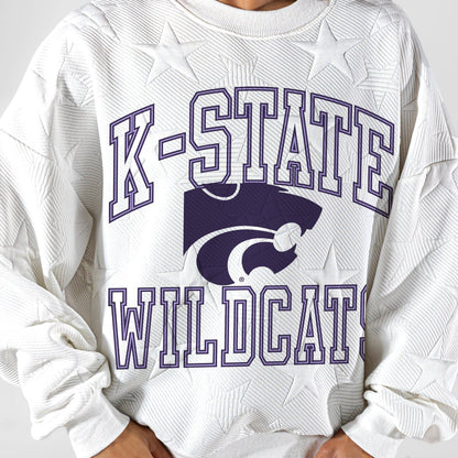 KANSAS STATE WILDCATS BIG PLAY ENERGY EMBOSSED STAR CREWNECK