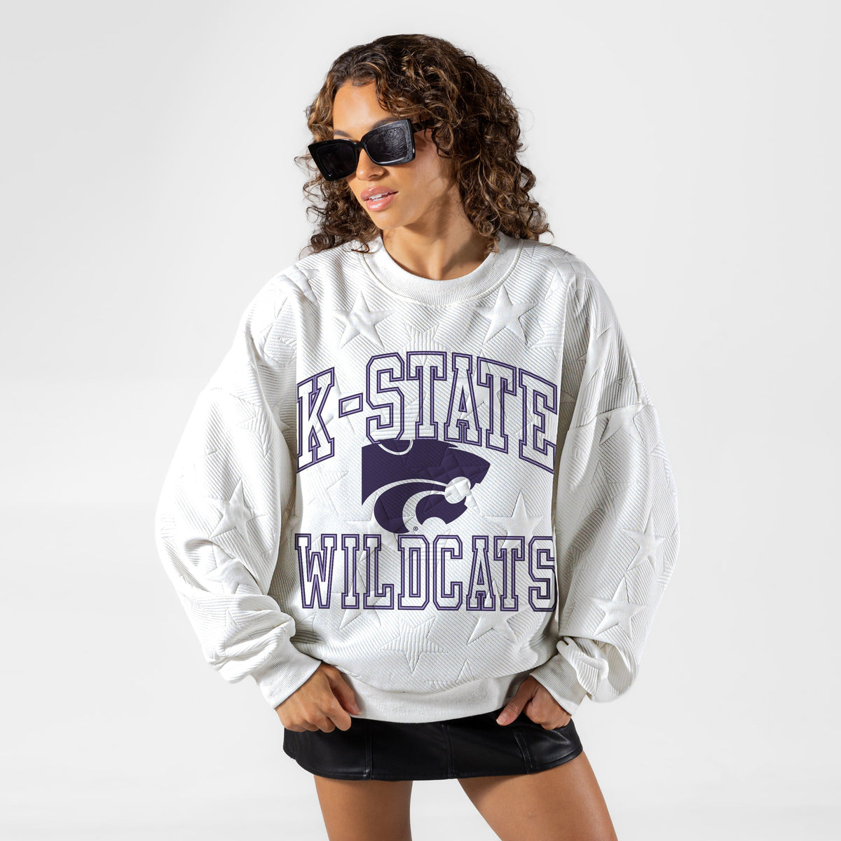 KANSAS STATE WILDCATS BIG PLAY ENERGY EMBOSSED STAR CREWNECK