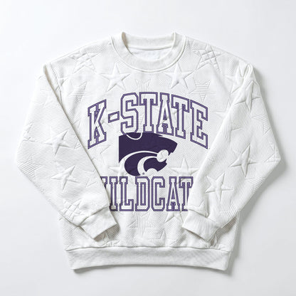 KANSAS STATE WILDCATS BIG PLAY ENERGY EMBOSSED STAR CREWNECK
