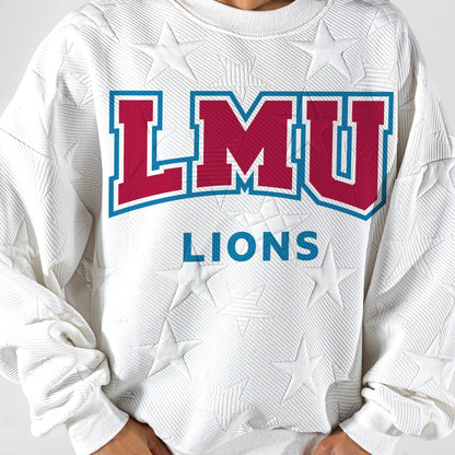 LOYOLA MARYMOUNT LIONS BIG PLAY ENERGY EMBOSSED STAR CREWNECK
