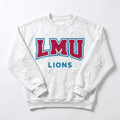 LOYOLA MARYMOUNT LIONS BIG PLAY ENERGY EMBOSSED STAR CREWNECK