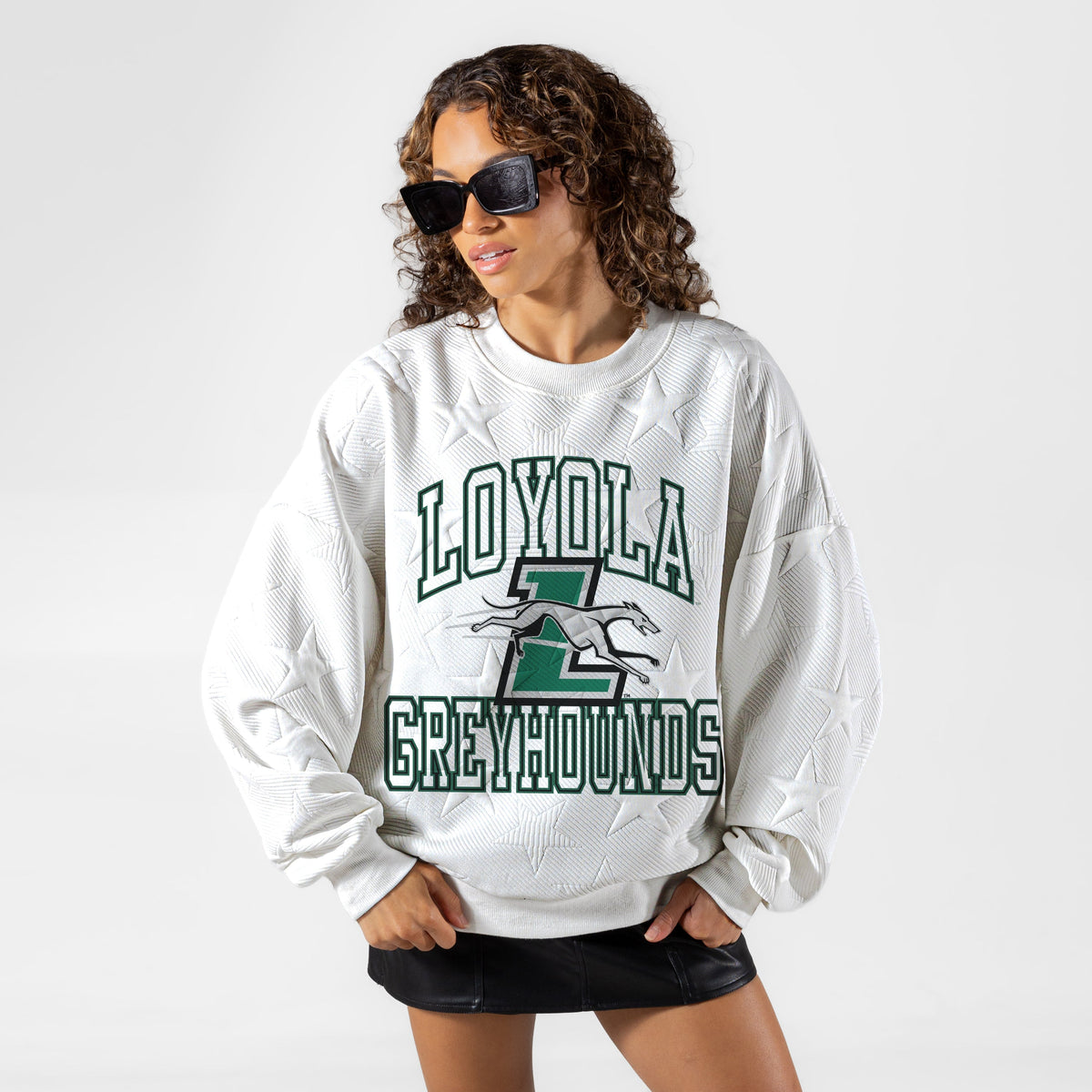 LOYOLA GREYHOUNDS BIG PLAY ENERGY EMBOSSED STAR CREWNECK