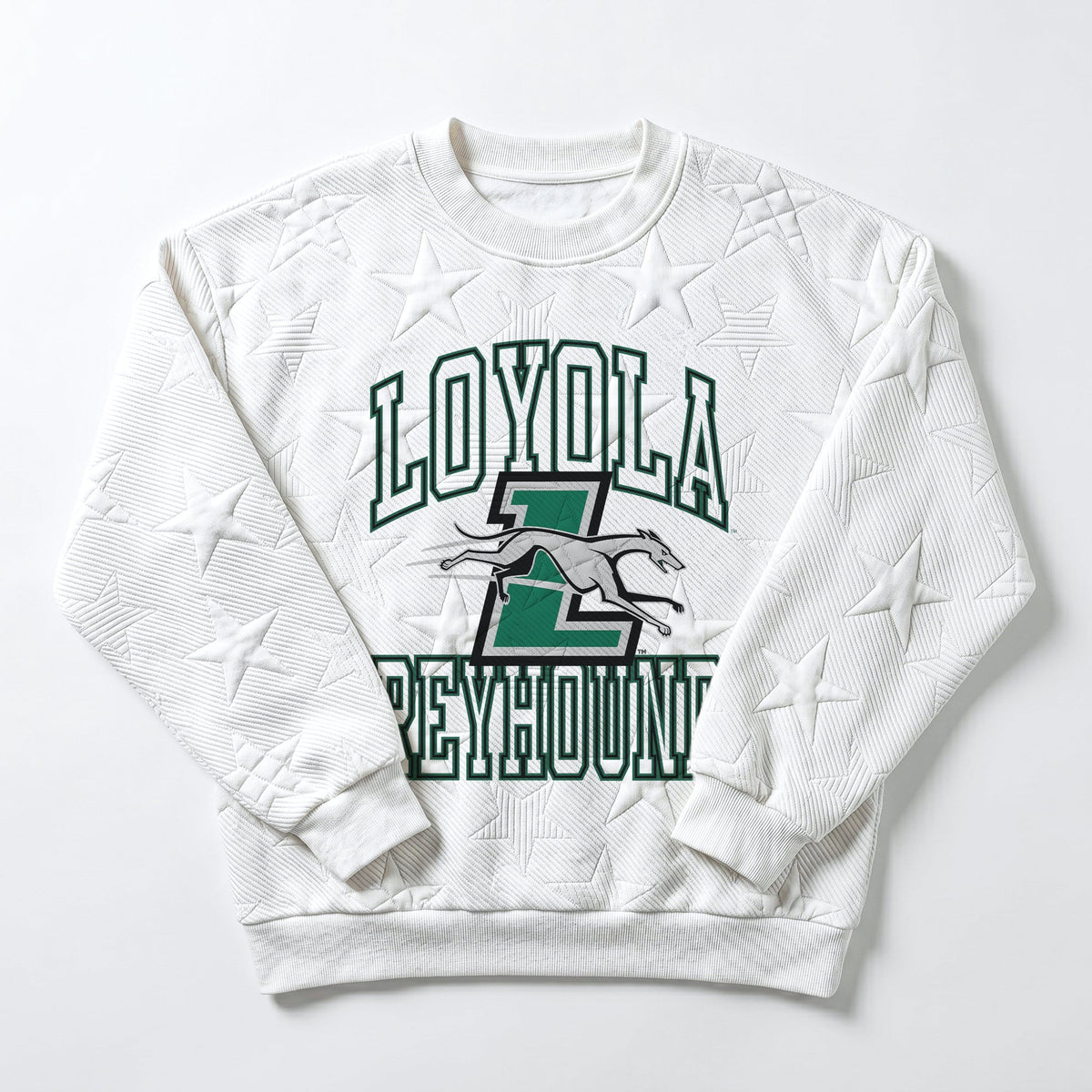 LOYOLA GREYHOUNDS BIG PLAY ENERGY EMBOSSED STAR CREWNECK