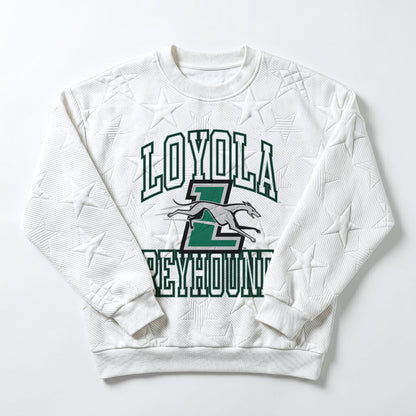 LOYOLA GREYHOUNDS BIG PLAY ENERGY EMBOSSED STAR CREWNECK