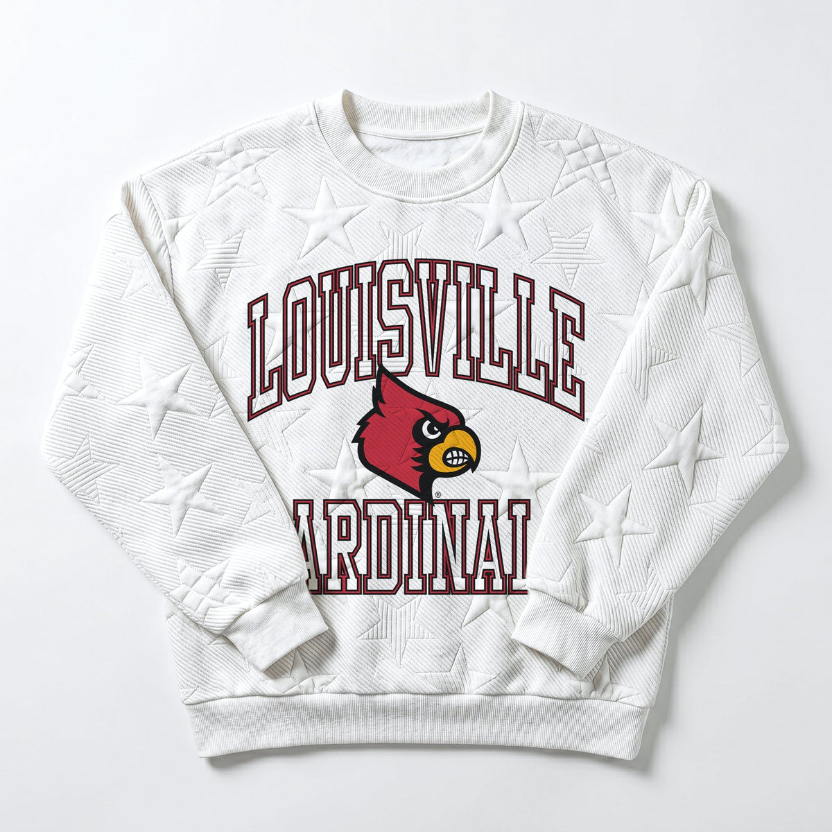 LOUISVILLE CARDINALS BIG PLAY ENERGY EMBOSSED STAR CREWNECK