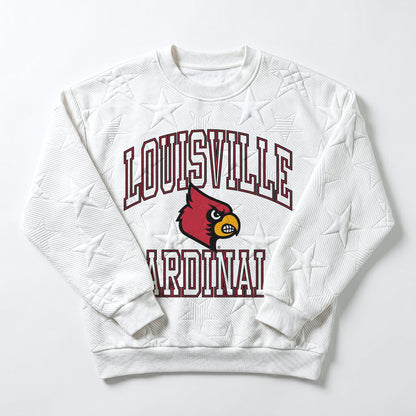 LOUISVILLE CARDINALS BIG PLAY ENERGY EMBOSSED STAR CREWNECK