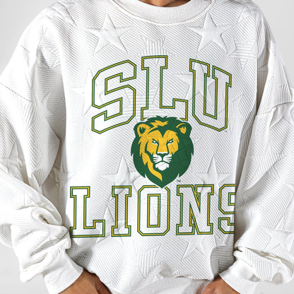 SOUTHEASTERN LOUISIANA LIONS BIG PLAY ENERGY EMBOSSED STAR CREWNECK