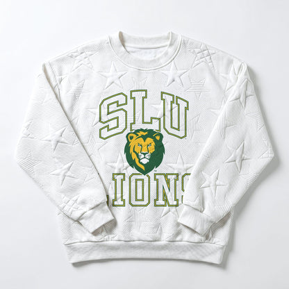 SOUTHEASTERN LOUISIANA LIONS BIG PLAY ENERGY EMBOSSED STAR CREWNECK