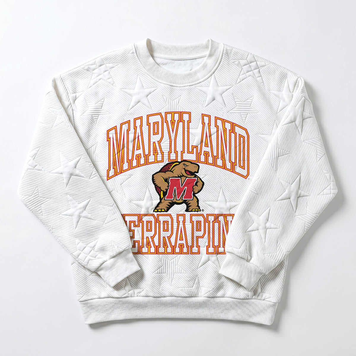 MARYLAND TERRAPINS BIG PLAY ENERGY EMBOSSED STAR CREWNECK