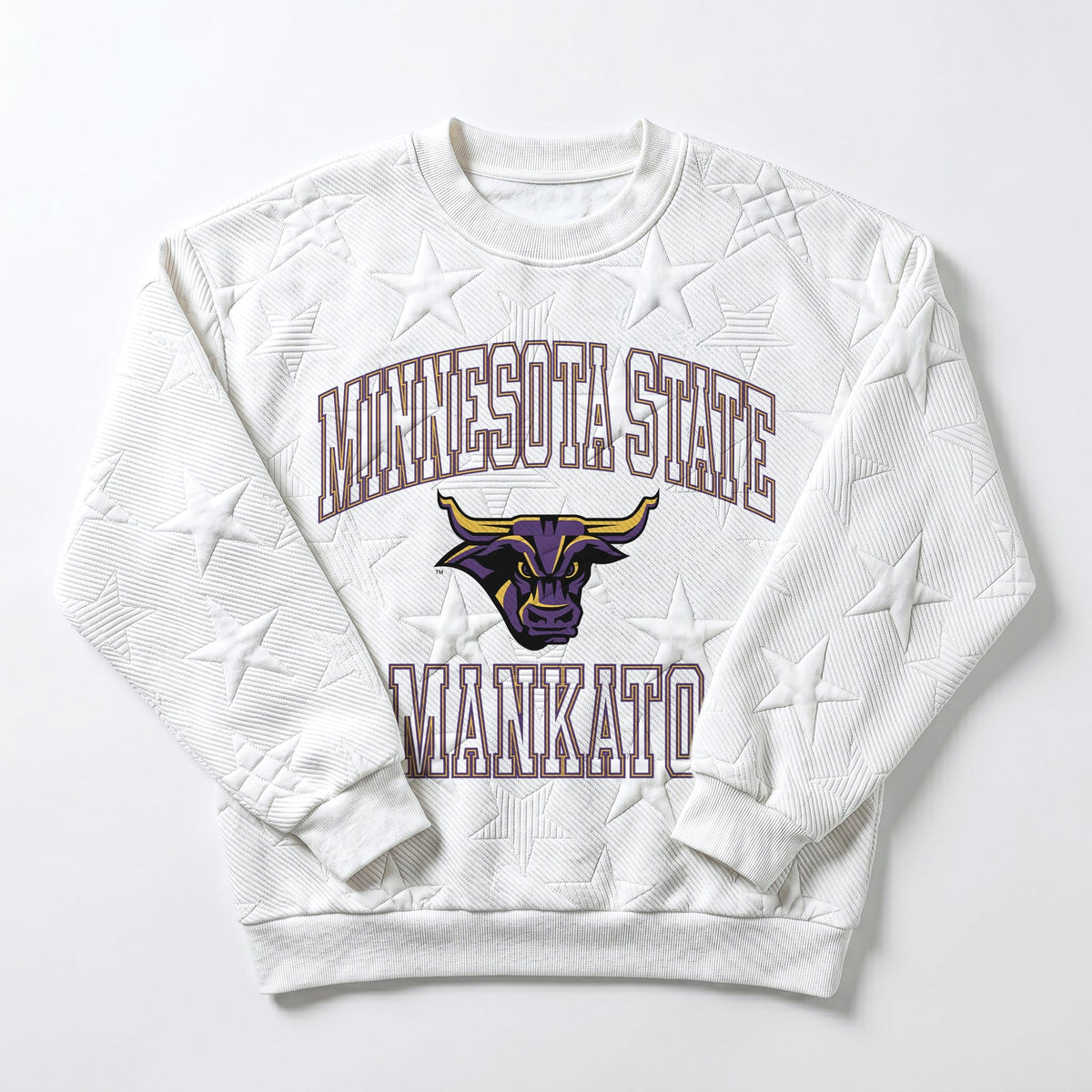 MINNESOTA STATE MANKATO MAVERICKS BIG PLAY ENERGY EMBOSSED STAR CREWNECK
