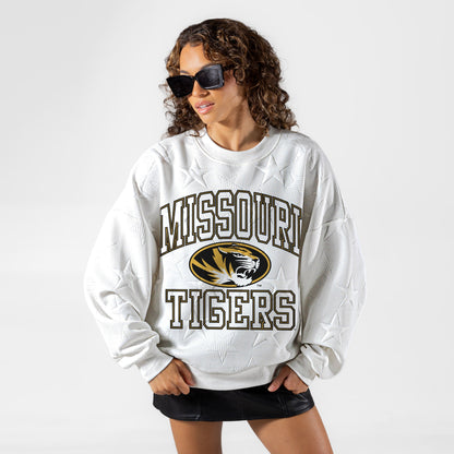 MISSOURI TIGERS BIG PLAY ENERGY EMBOSSED STAR CREWNECK