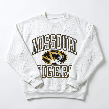 MISSOURI TIGERS BIG PLAY ENERGY EMBOSSED STAR CREWNECK