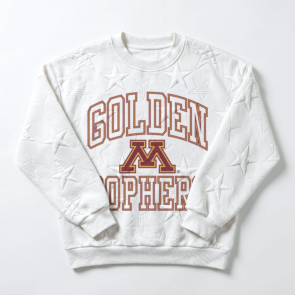 MINNESOTA GOLDEN GOPHERS BIG PLAY ENERGY EMBOSSED STAR CREWNECK