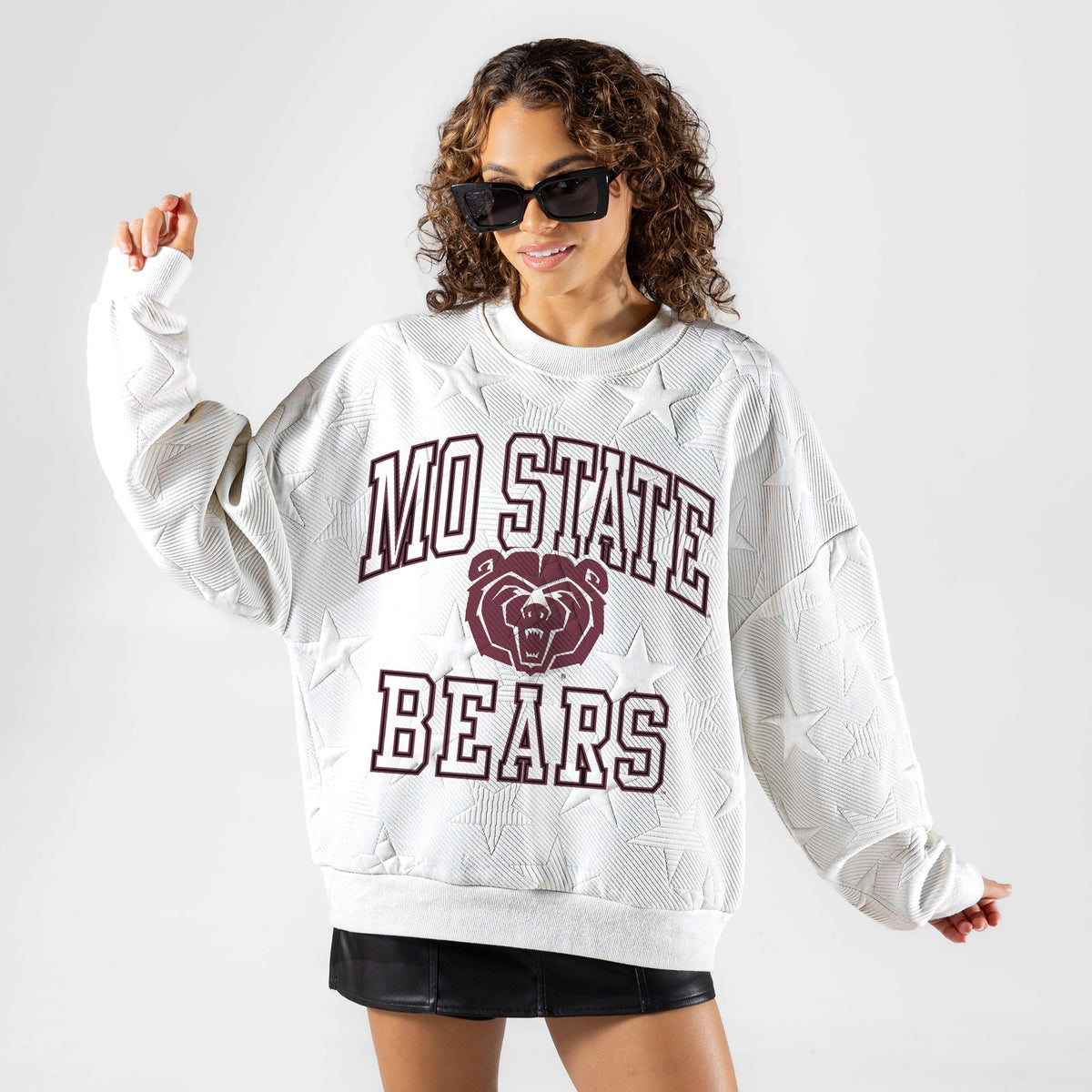 MISSOURI STATE BEARS BIG PLAY ENERGY EMBOSSED STAR CREWNECK