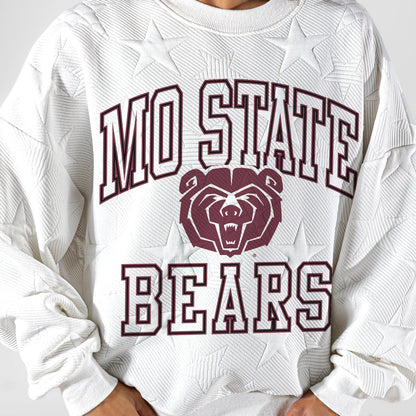 MISSOURI STATE BEARS BIG PLAY ENERGY EMBOSSED STAR CREWNECK