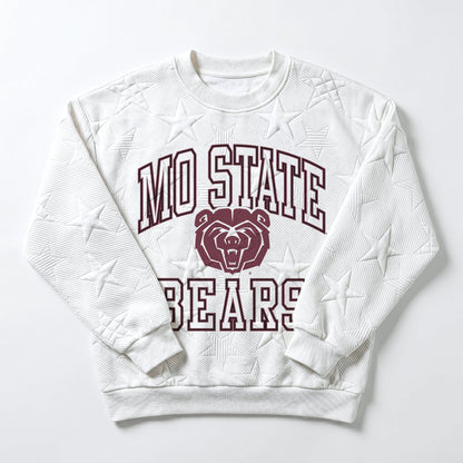 MISSOURI STATE BEARS BIG PLAY ENERGY EMBOSSED STAR CREWNECK