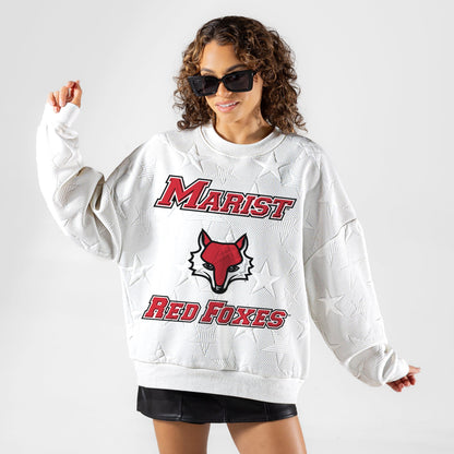 MARIST RED FOXES BIG PLAY ENERGY EMBOSSED STAR CREWNECK