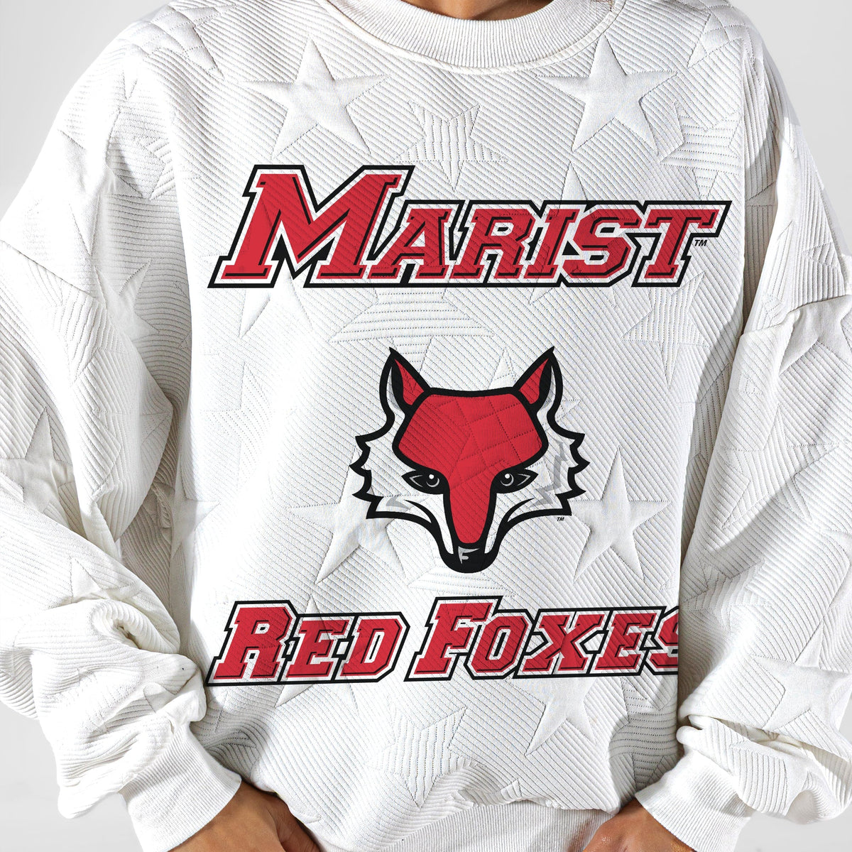 MARIST RED FOXES BIG PLAY ENERGY EMBOSSED STAR CREWNECK