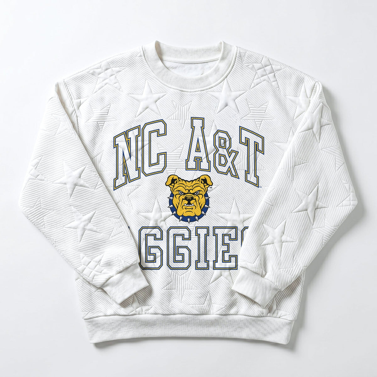 NORTH CAROLINA A&T STATE AGGIES BIG PLAY ENERGY EMBOSSED STAR CREWNECK