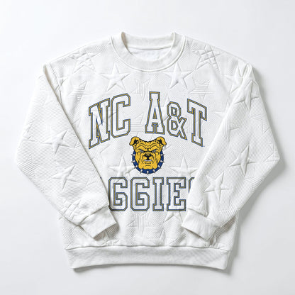 NORTH CAROLINA A&T STATE AGGIES BIG PLAY ENERGY EMBOSSED STAR CREWNECK