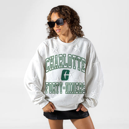 CHARLOTTE 49ERS BIG PLAY ENERGY EMBOSSED STAR CREWNECK