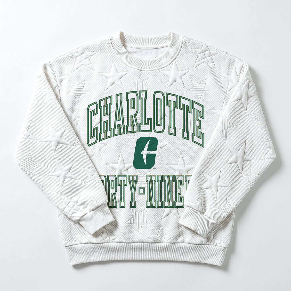 CHARLOTTE 49ERS BIG PLAY ENERGY EMBOSSED STAR CREWNECK