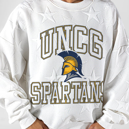UNC GREENSBORO SPARTANS BIG PLAY ENERGY EMBOSSED STAR CREWNECK