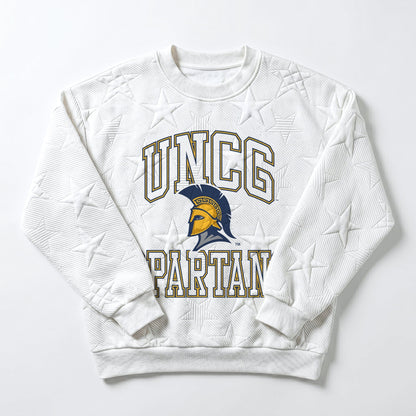 UNC GREENSBORO SPARTANS BIG PLAY ENERGY EMBOSSED STAR CREWNECK