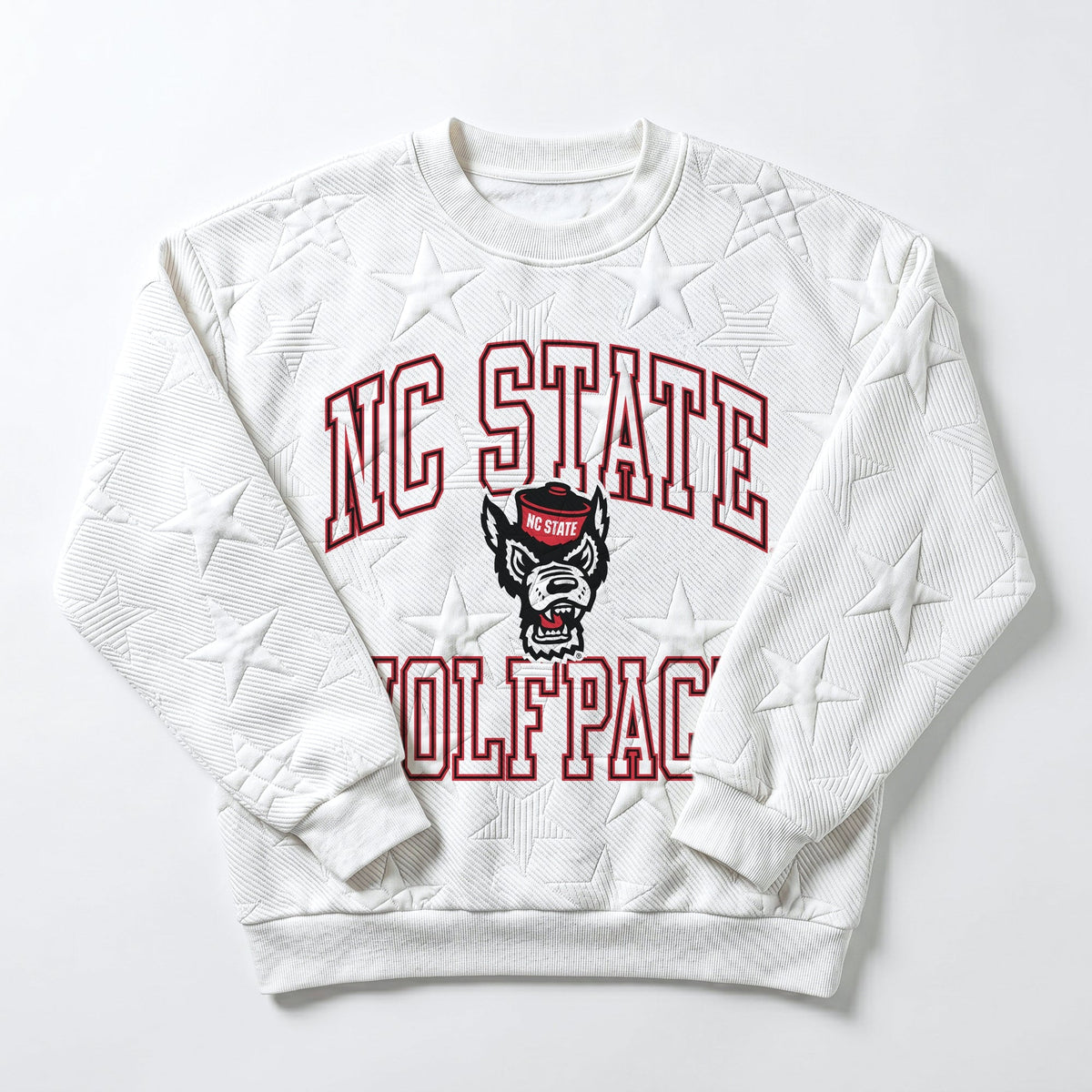NORTH CAROLINA STATE WOLFPACK BIG PLAY ENERGY EMBOSSED STAR CREWNECK