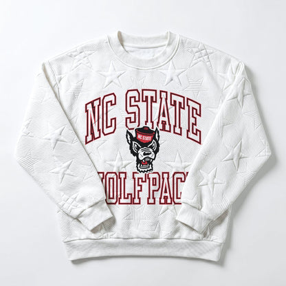 NORTH CAROLINA STATE WOLFPACK BIG PLAY ENERGY EMBOSSED STAR CREWNECK