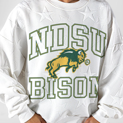 NORTH DAKOTA STATE BISON BIG PLAY ENERGY EMBOSSED STAR CREWNECK