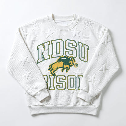 NORTH DAKOTA STATE BISON BIG PLAY ENERGY EMBOSSED STAR CREWNECK