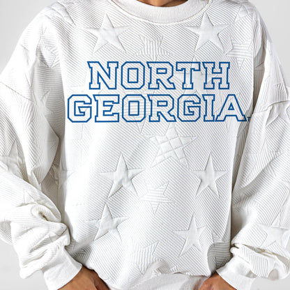 NORTH GEORGIA NIGHTHAWKS BIG PLAY ENERGY EMBOSSED STAR CREWNECK