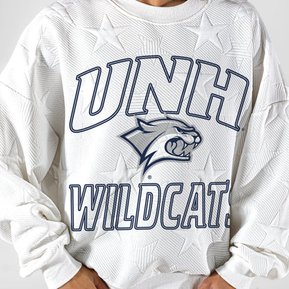 NEW HAMPSHIRE WILDCATS BIG PLAY ENERGY EMBOSSED STAR CREWNECK