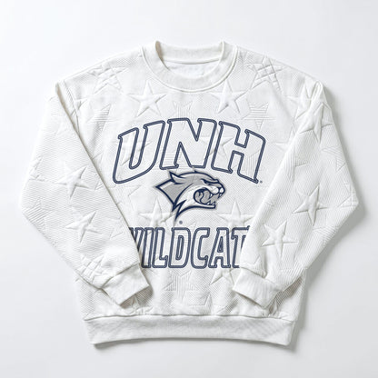 NEW HAMPSHIRE WILDCATS BIG PLAY ENERGY EMBOSSED STAR CREWNECK