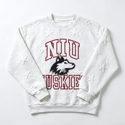 NORTHERN ILLINOIS HUSKIES BIG PLAY ENERGY EMBOSSED STAR CREWNECK